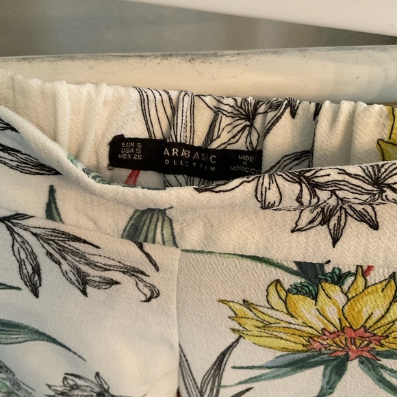 Zara Sz S Tropical Print Pants - Picture 2 of 3